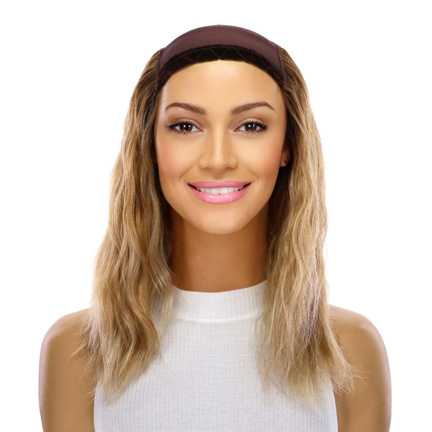 16" HatFall Wig Ash Blonde Wavy