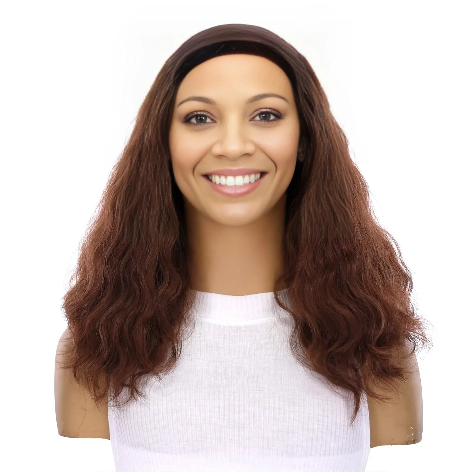 16" HatFall Wig Auburn Wavy