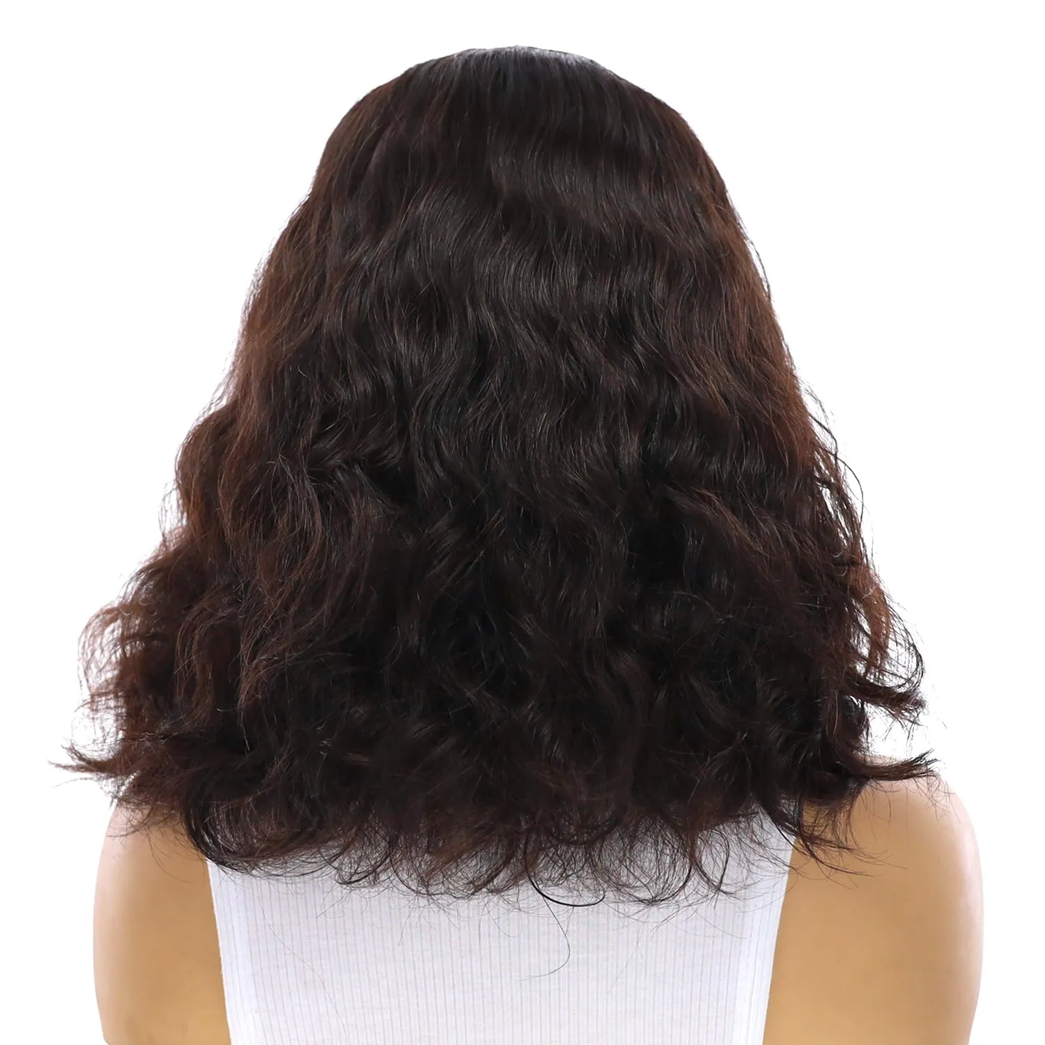 16" HatFall Wig Soft Black Wavy