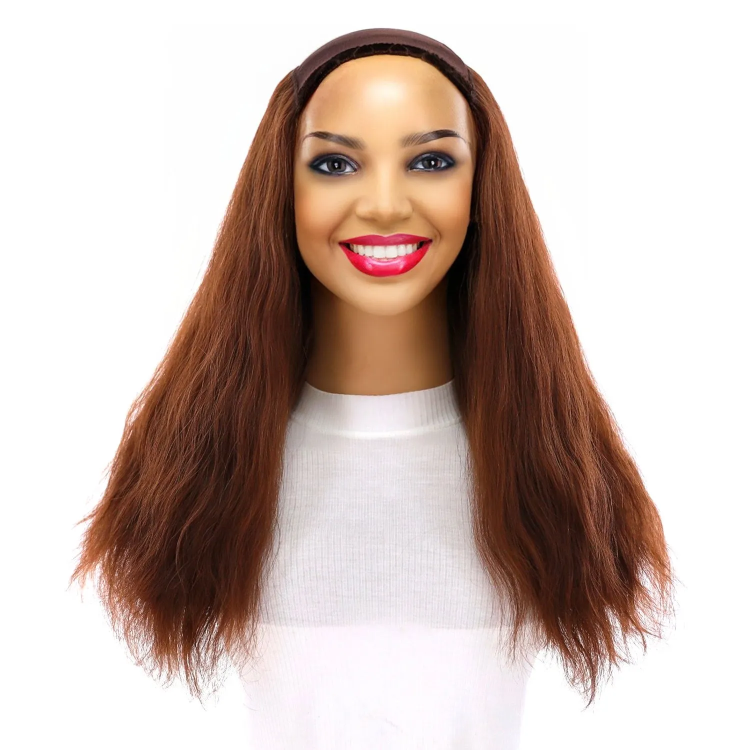 20" HatFall Wig Auburn Wavy