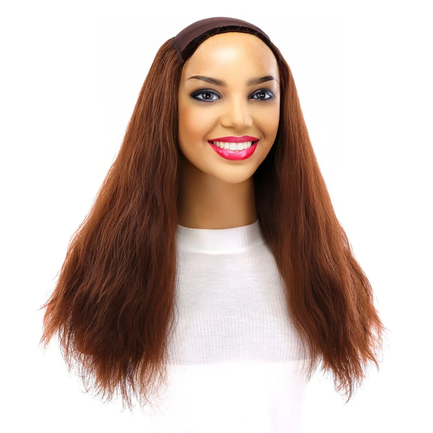 20" HatFall Wig Auburn Wavy