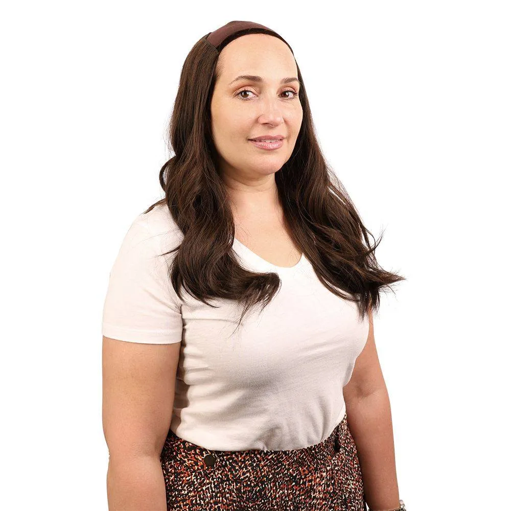 20" HatFall Wig Dark Brown