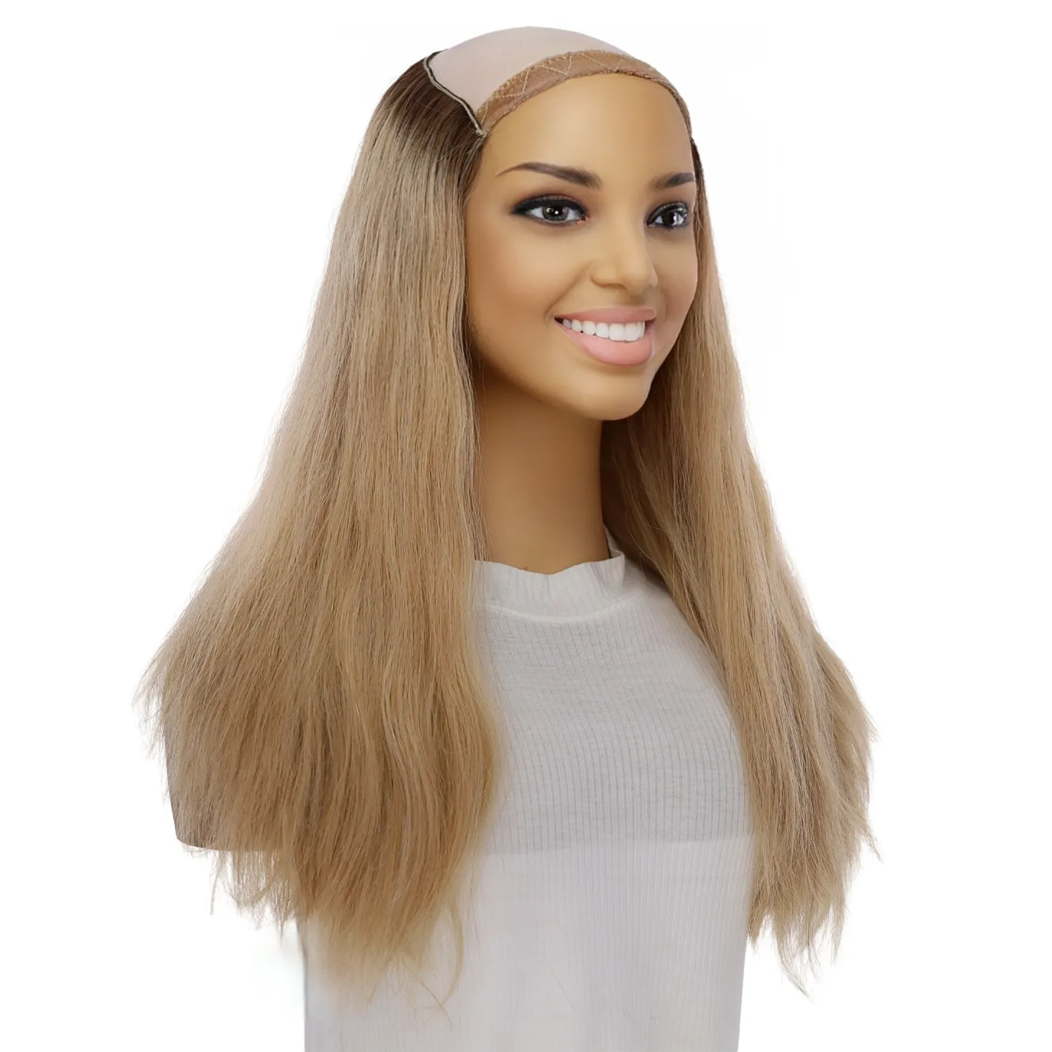 20" HatFall Wig Golden Blonde Wavy