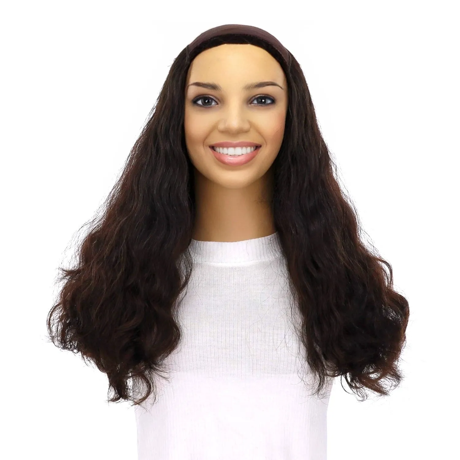 20" HatFall Wig Soft Black Wavy