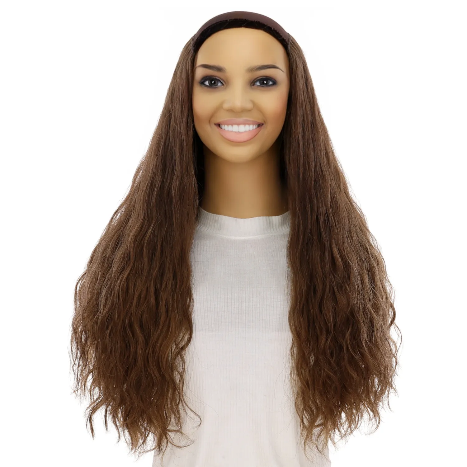 24" HatFall Wig Auburn Wavy