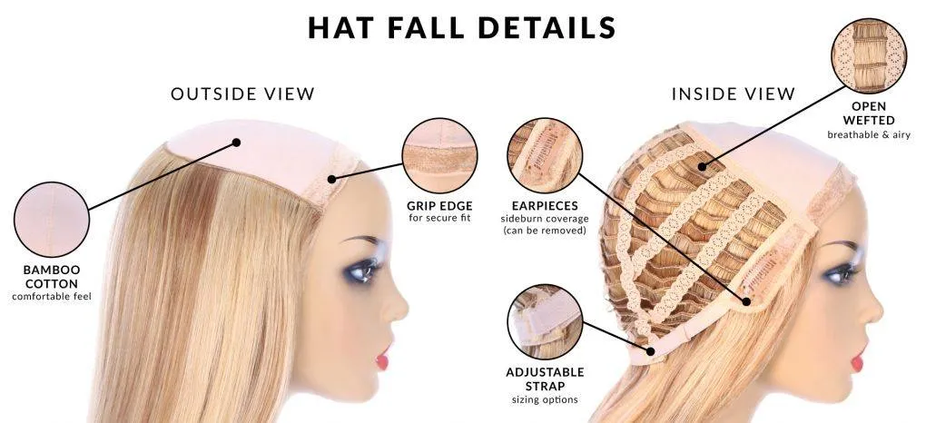 24" HatFall Wig Copper