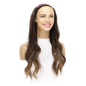 24" HatFall Wig Dark Brown Balayage