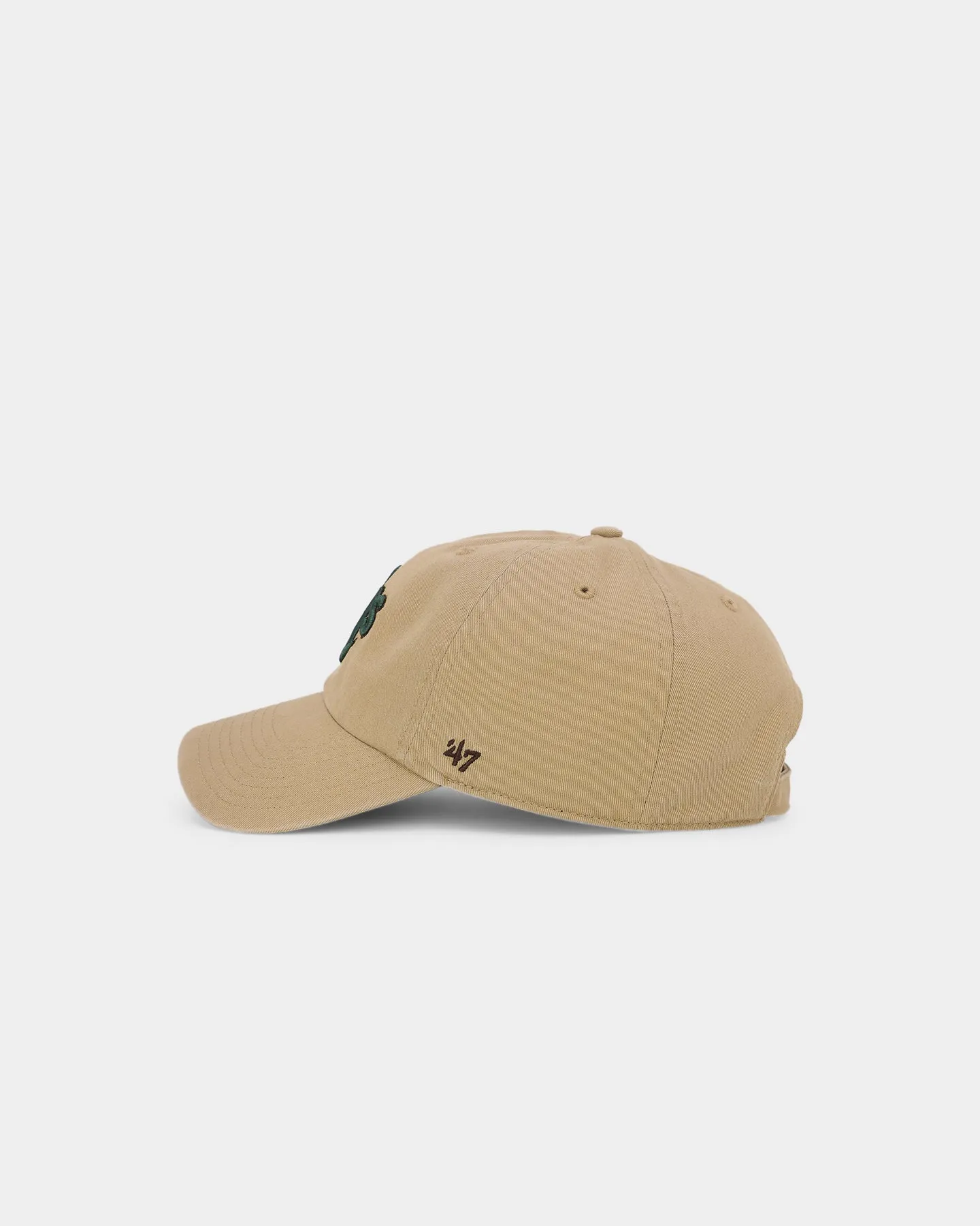 47 Brand Oakland Athletics 'Croc Hunter' Clean Up Strapback Khaki/Dark Green