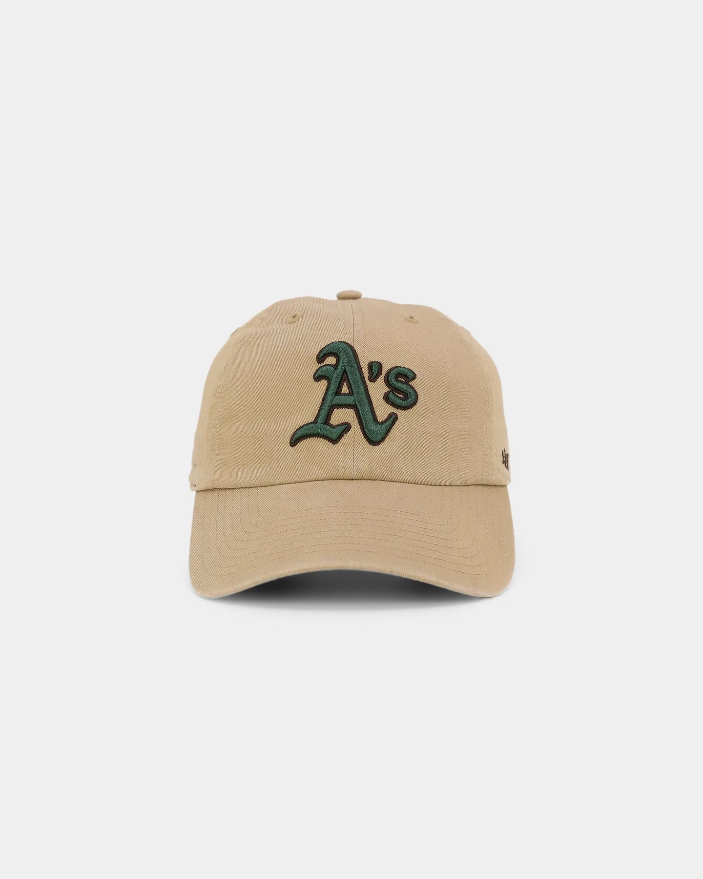 47 Brand Oakland Athletics 'Croc Hunter' Clean Up Strapback Khaki/Dark Green