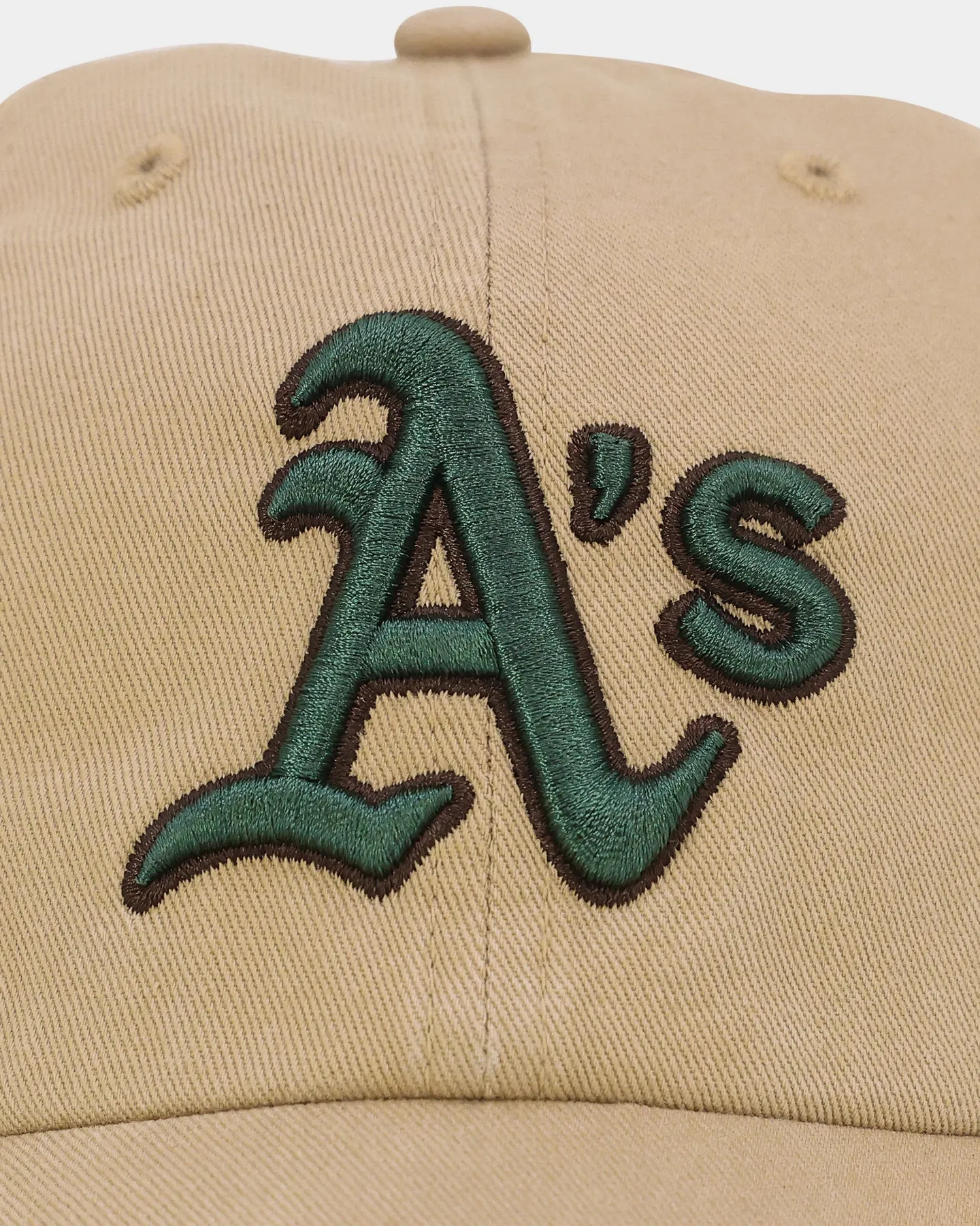 47 Brand Oakland Athletics 'Croc Hunter' Clean Up Strapback Khaki/Dark Green