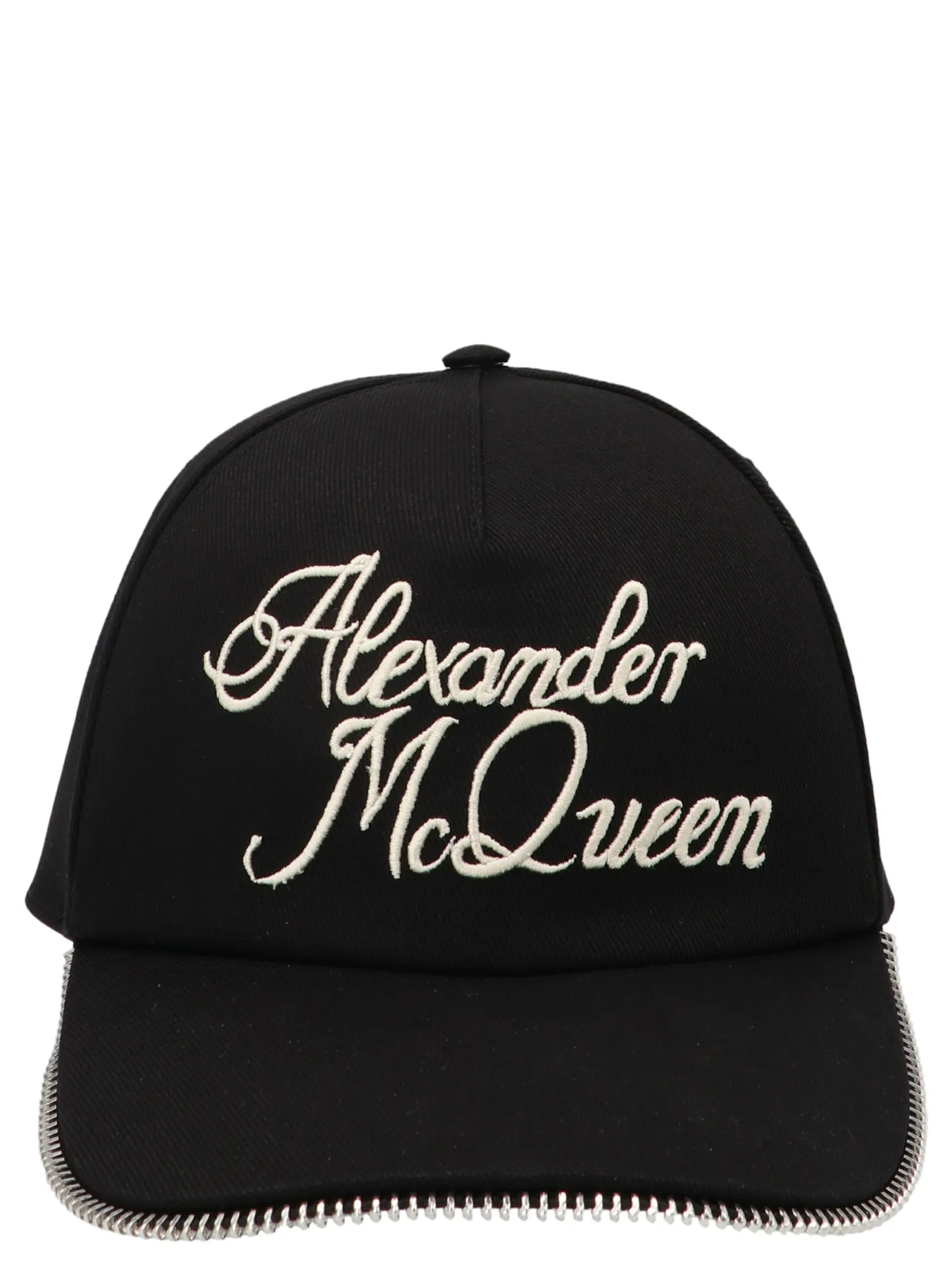 Alexander McQueen Logo Embroidered Zip Detailed Baseball Cap