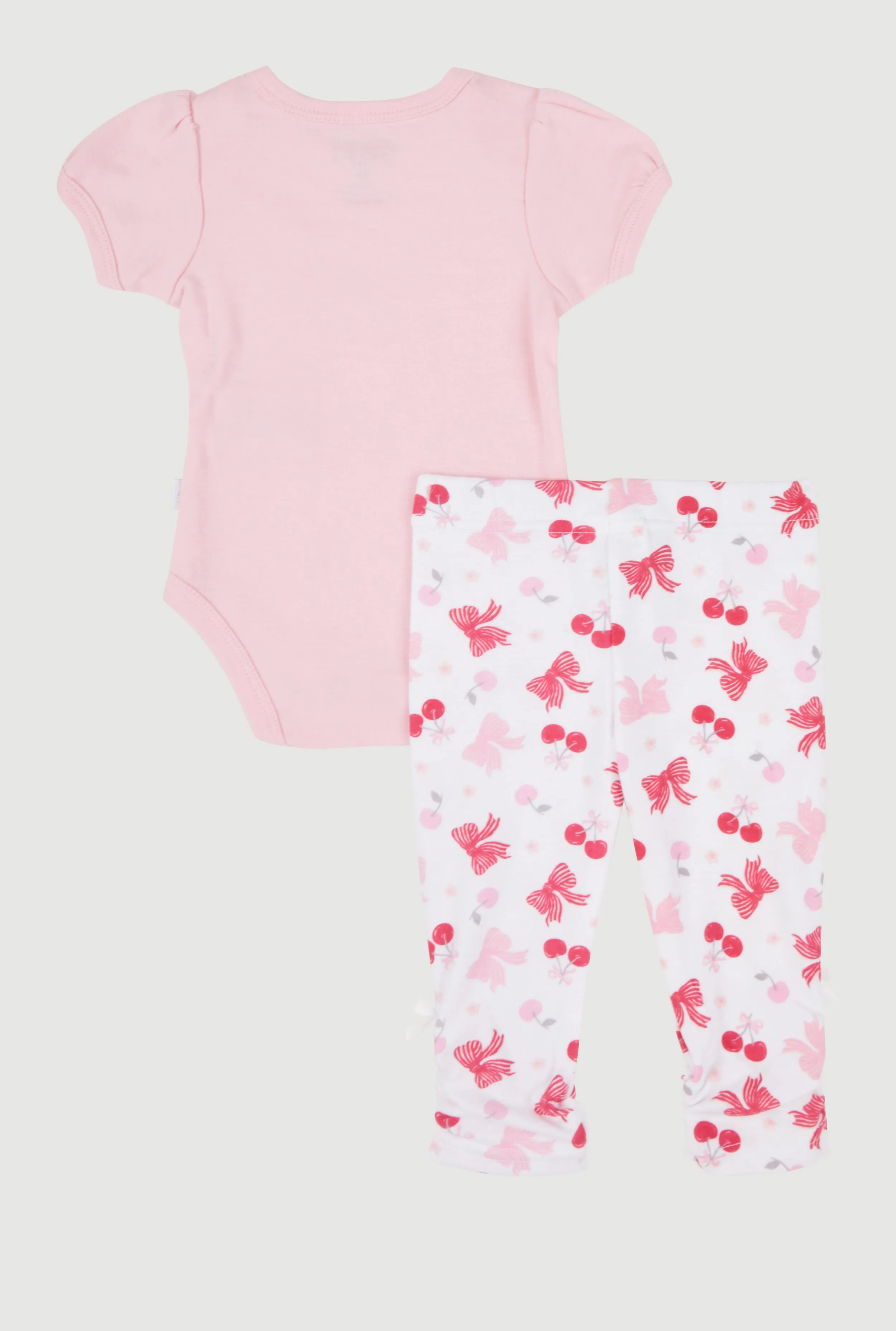 Baby Girls 0-9M So Cherry Sweet Bodysuit and Ruched Pants with Hat Gift Set