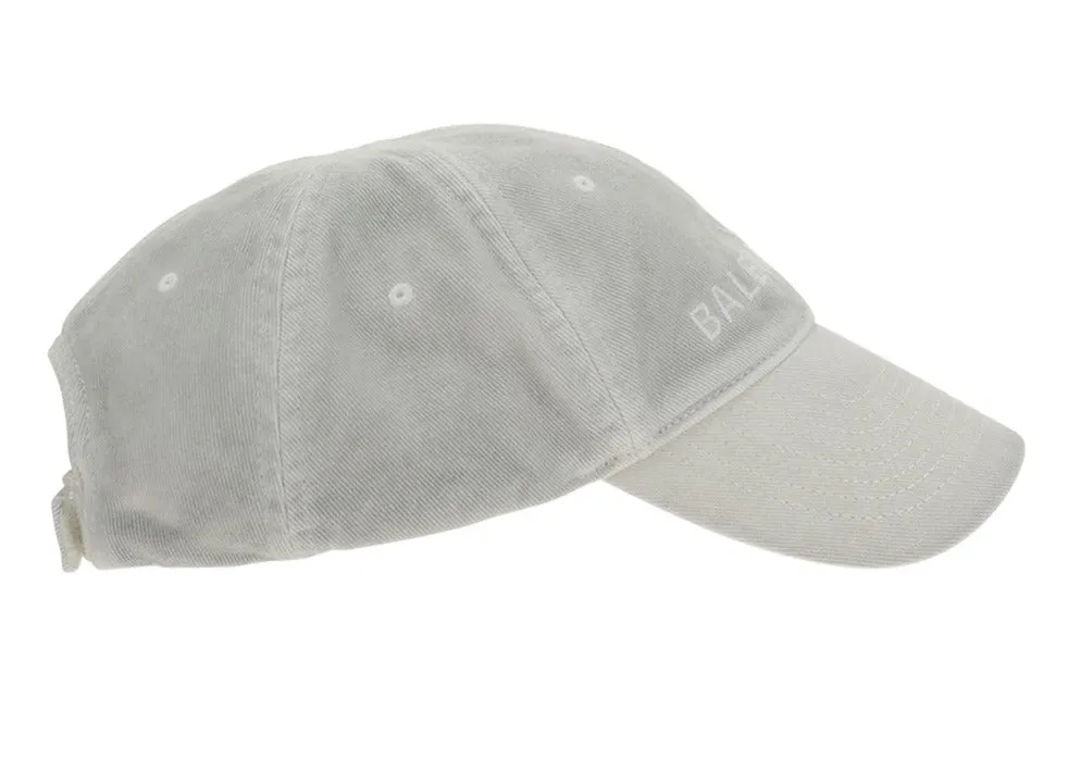 Balenciaga Logo Embroidered Washed-Out Effect Baseball Cap