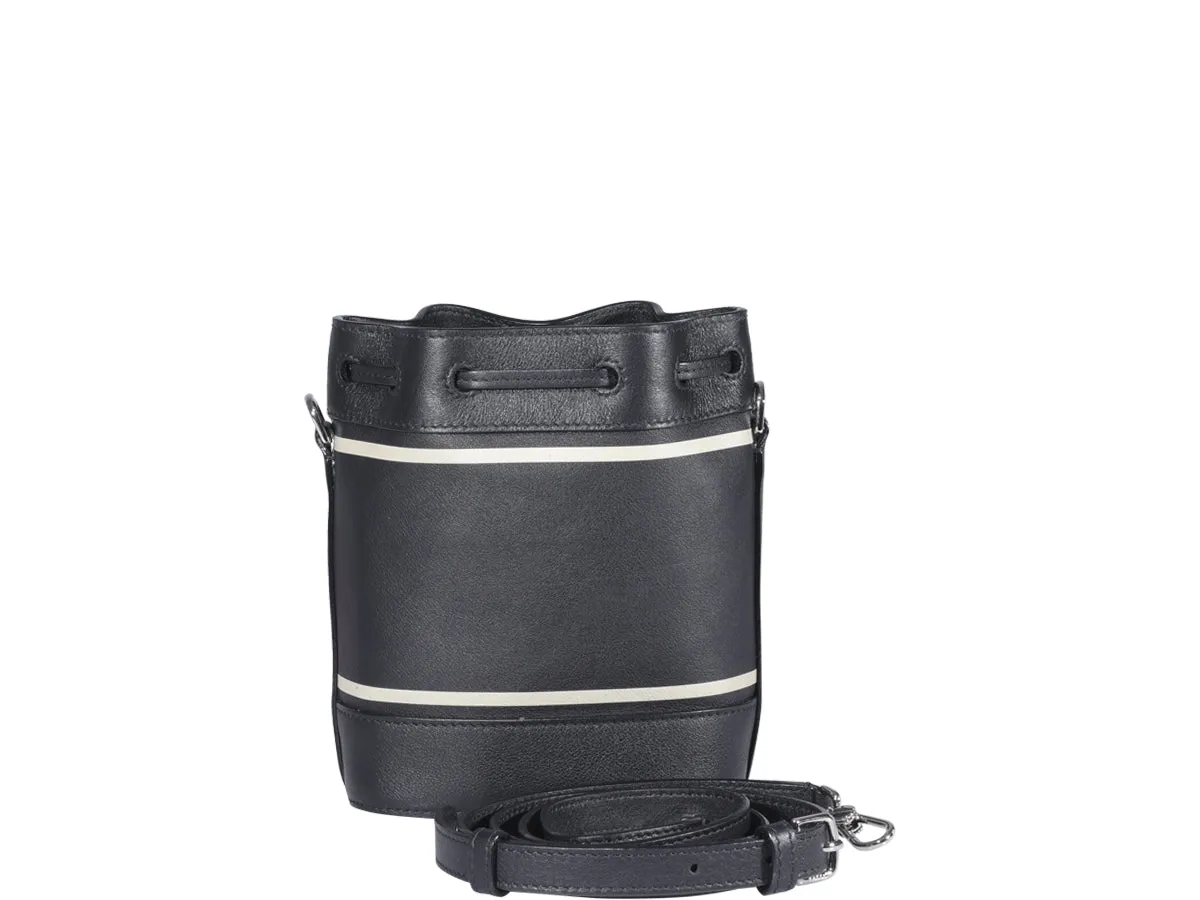 Bally Logo Printed Drawstring Bucket Bag