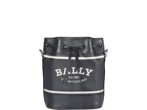 Bally Logo Printed Drawstring Bucket Bag