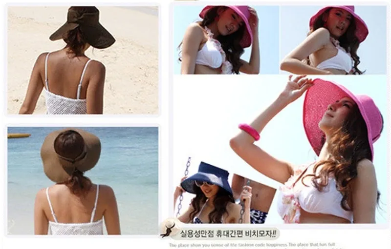 Beach Hats For Women Straw Hat UV Adult Parent-Child Hat