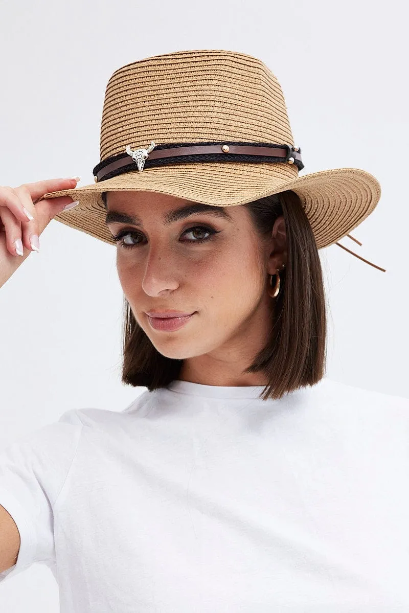 Beige Straw Hat