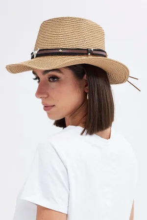 Beige Straw Hat