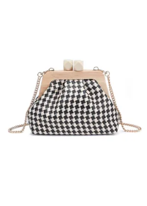 Daphne Clutch - Black & White