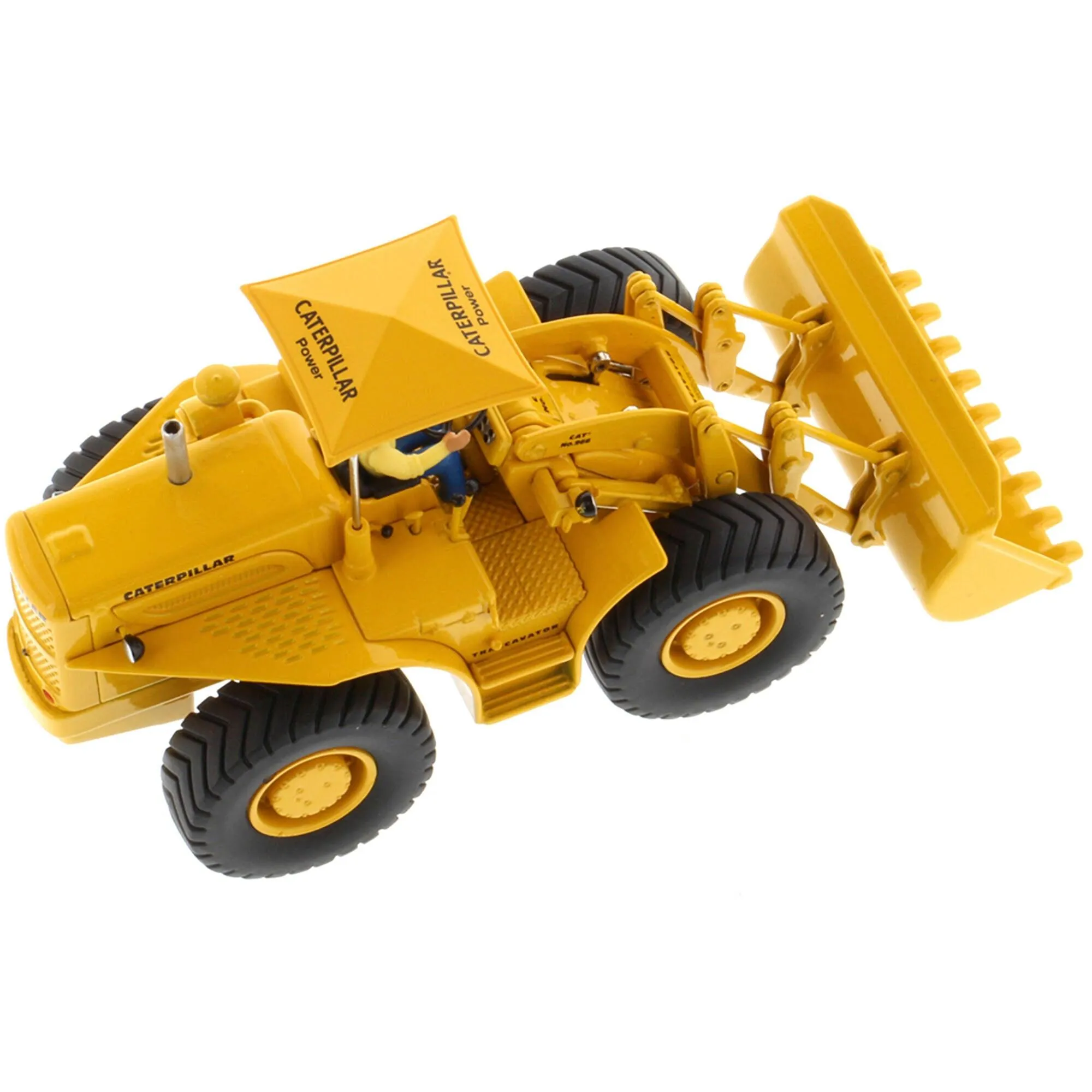 Diecast Masters 1/50 Model Wheel Loader - Caterpillar 966A Yellow with Operator