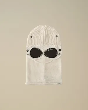 Extra Fine Merino Wool Goggle Balaclava Gauze White