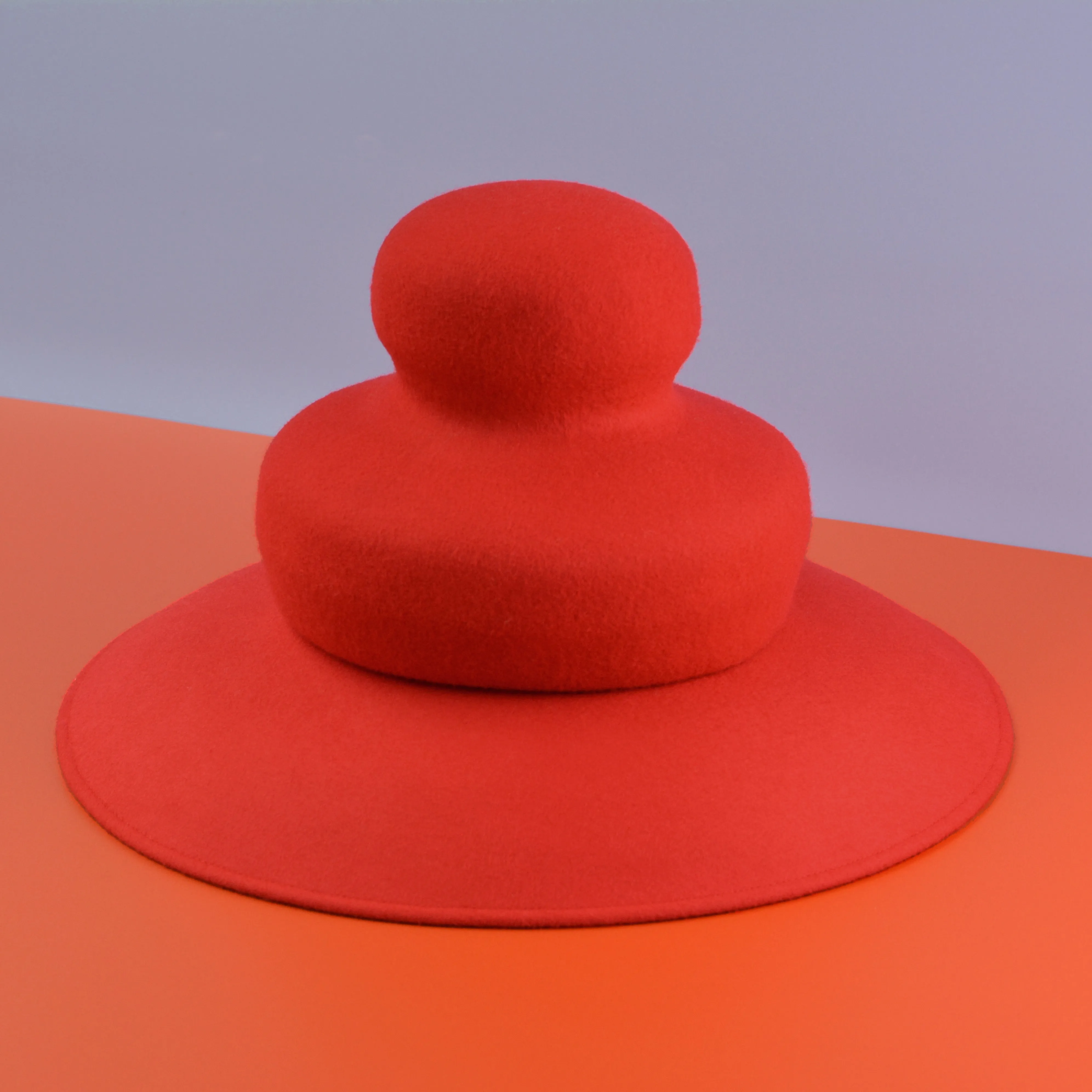 Felt Soufflet Hat - Red
