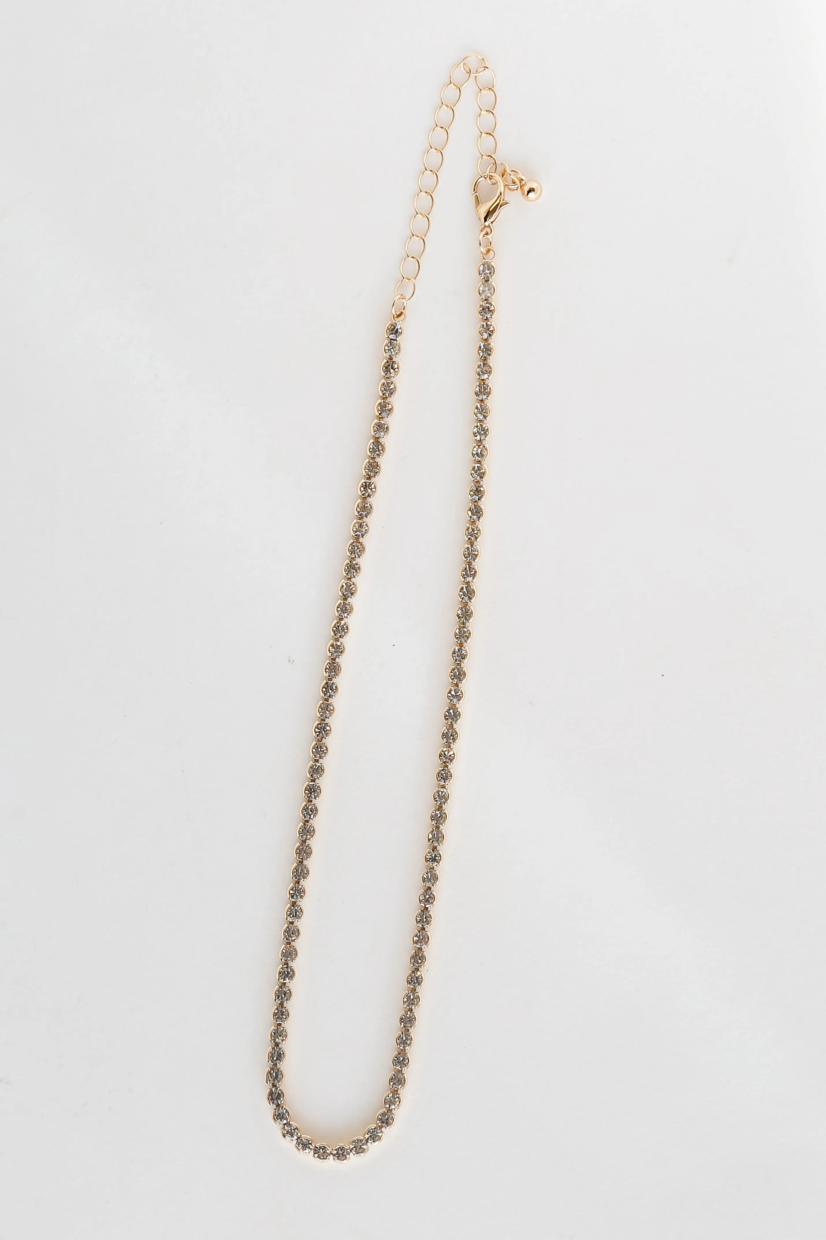 FINAL SALE - Cassidy Gold Rhinestone Necklace