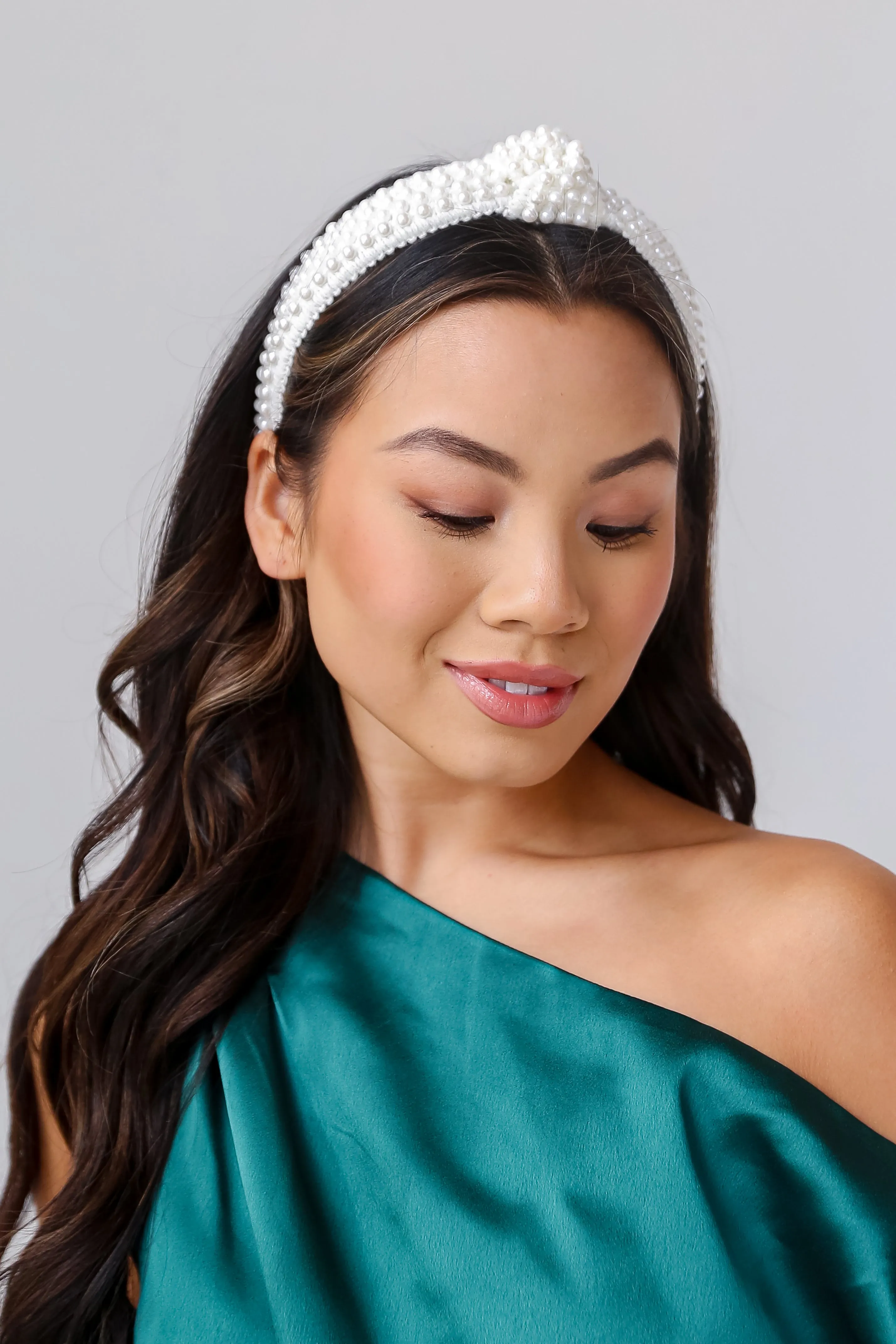 FINAL SALE - Make You Happy Ivory Pearl Knotted Headband
