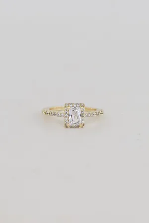 FINAL SALE - Riley Gold Rhinestone Ring