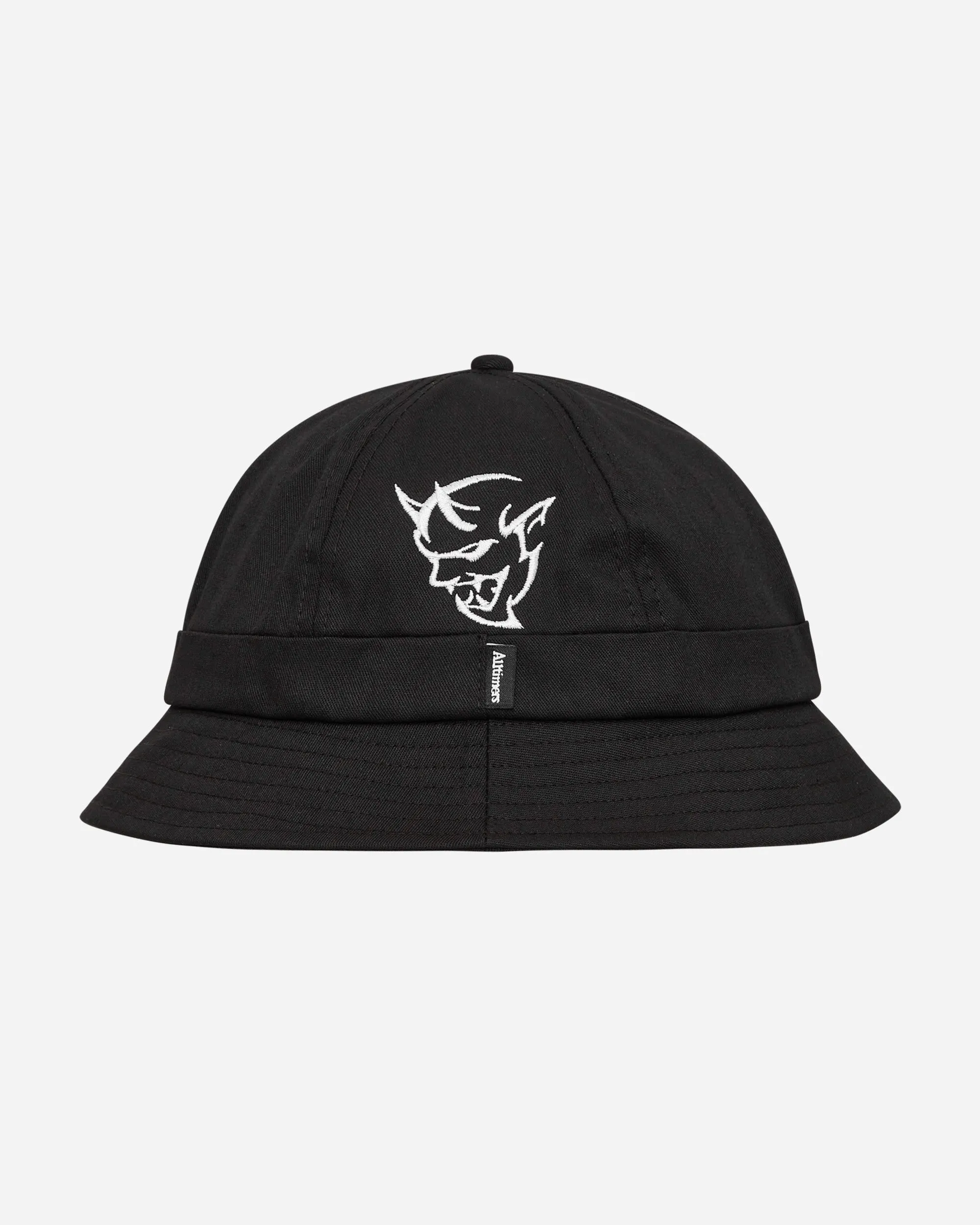 Hell Demon Embroidered Bucket Hat Black