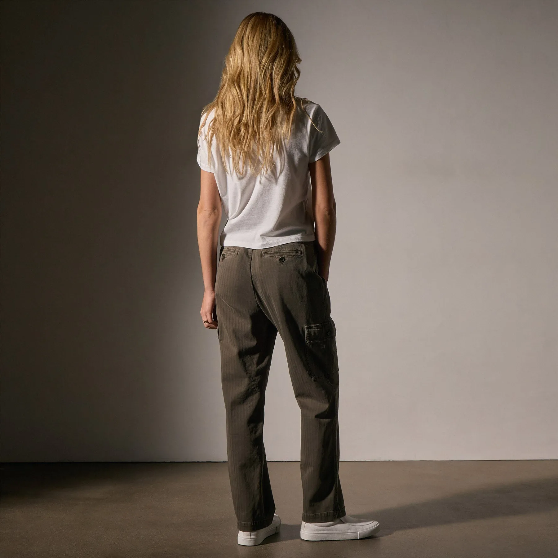 Herringbone Utility Pant - Army Green Pigment