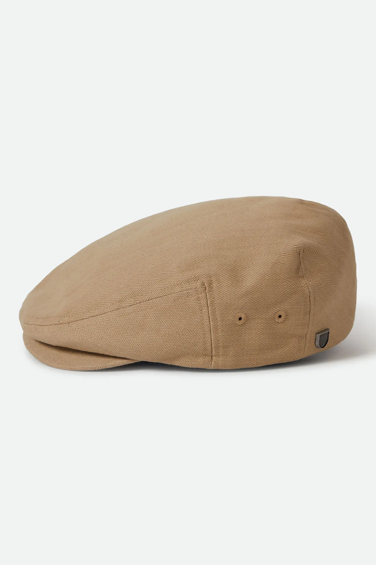 Hooligan Lightweight Flat Cap - Khaki/Sand Herringbone