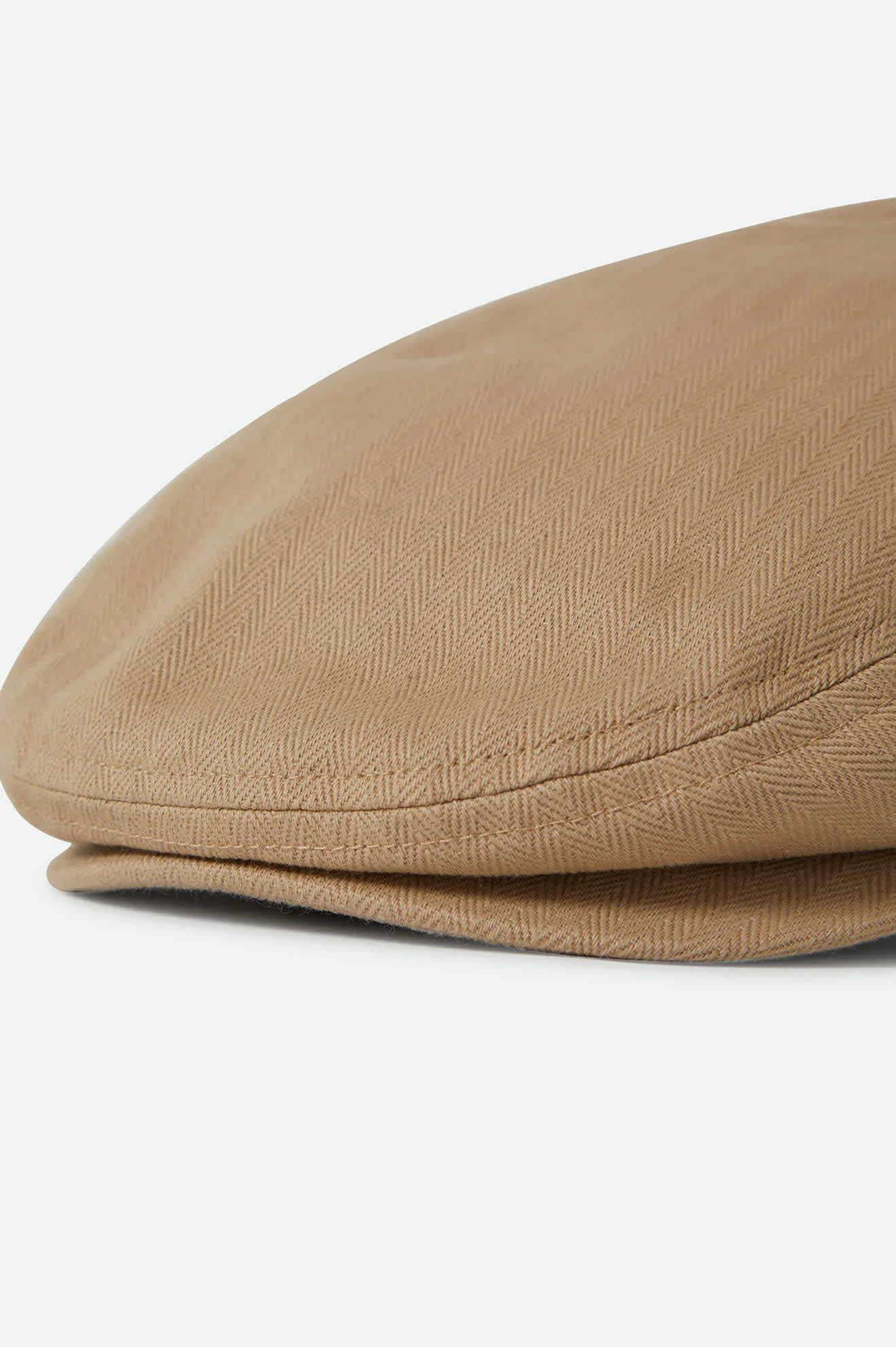 Hooligan Lightweight Flat Cap - Khaki/Sand Herringbone