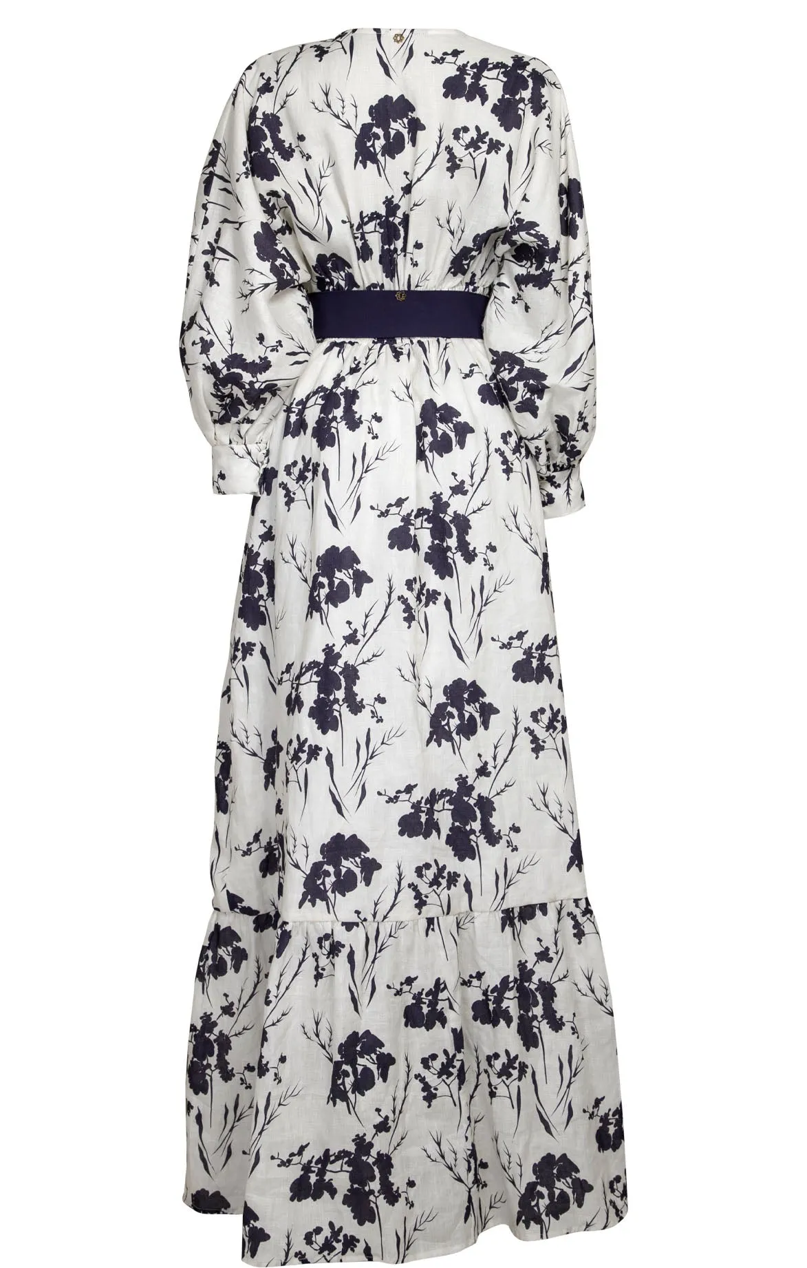 Maxi Dress in Cattleya / Mystic Navy