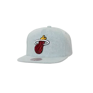 Mitchell & Ness Miami HEAT Denim Stitcher Snapback
