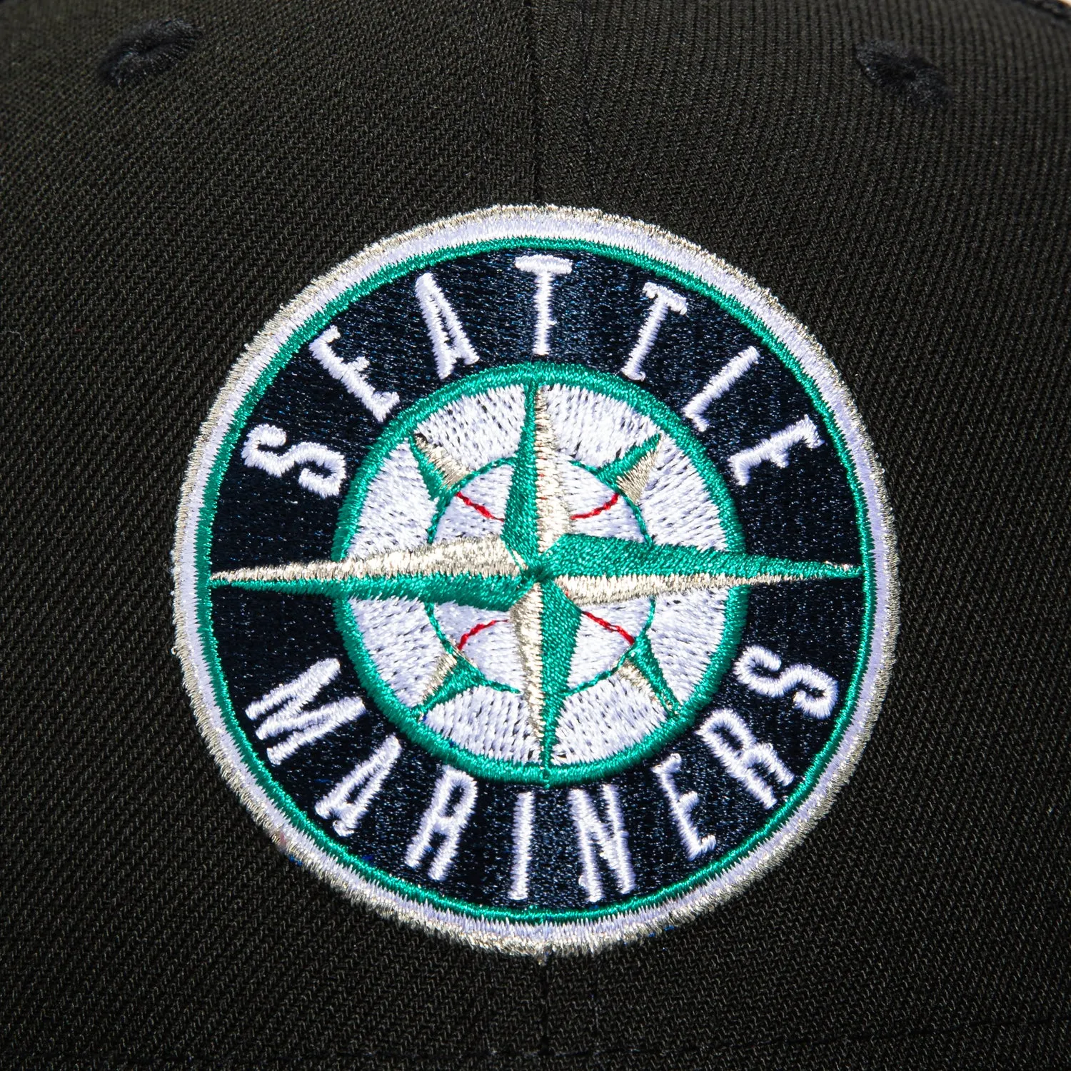New Era 59Fifty Black Dome Seattle Mariners 35th Anniversary Patch Trucker Hat - Black
