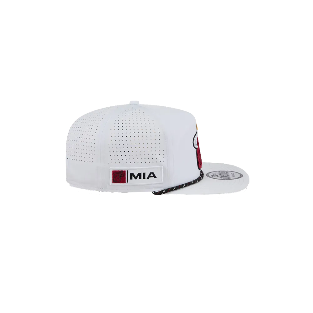 New Era Miami HEAT White Performance Rope Golfer
