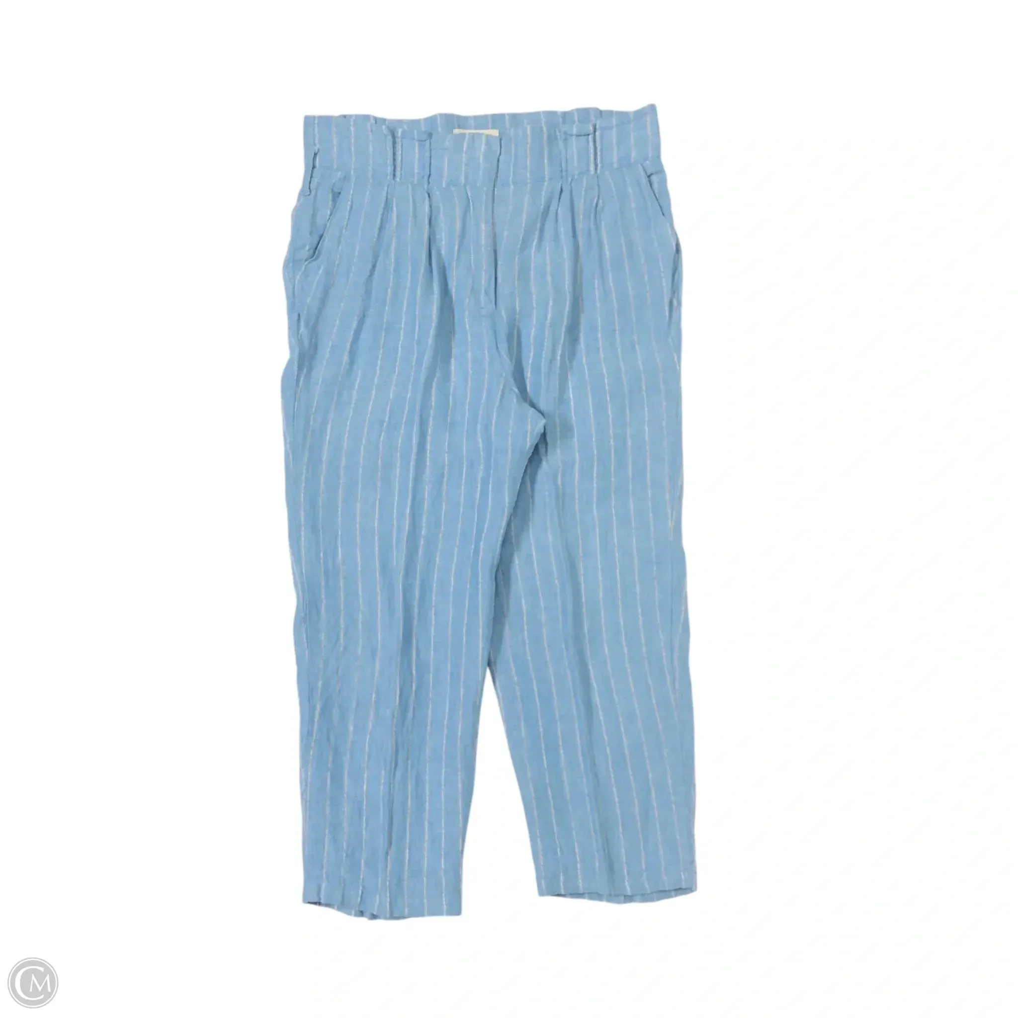 Pants Linen By Moon River In Blue & White, Size: L