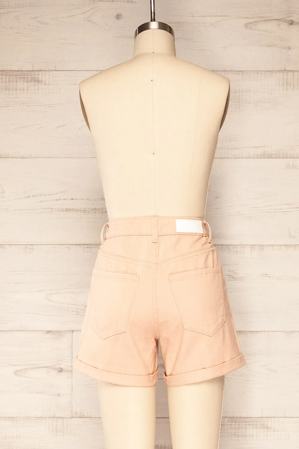 Park Blush | High-Waisted Denim Shorts