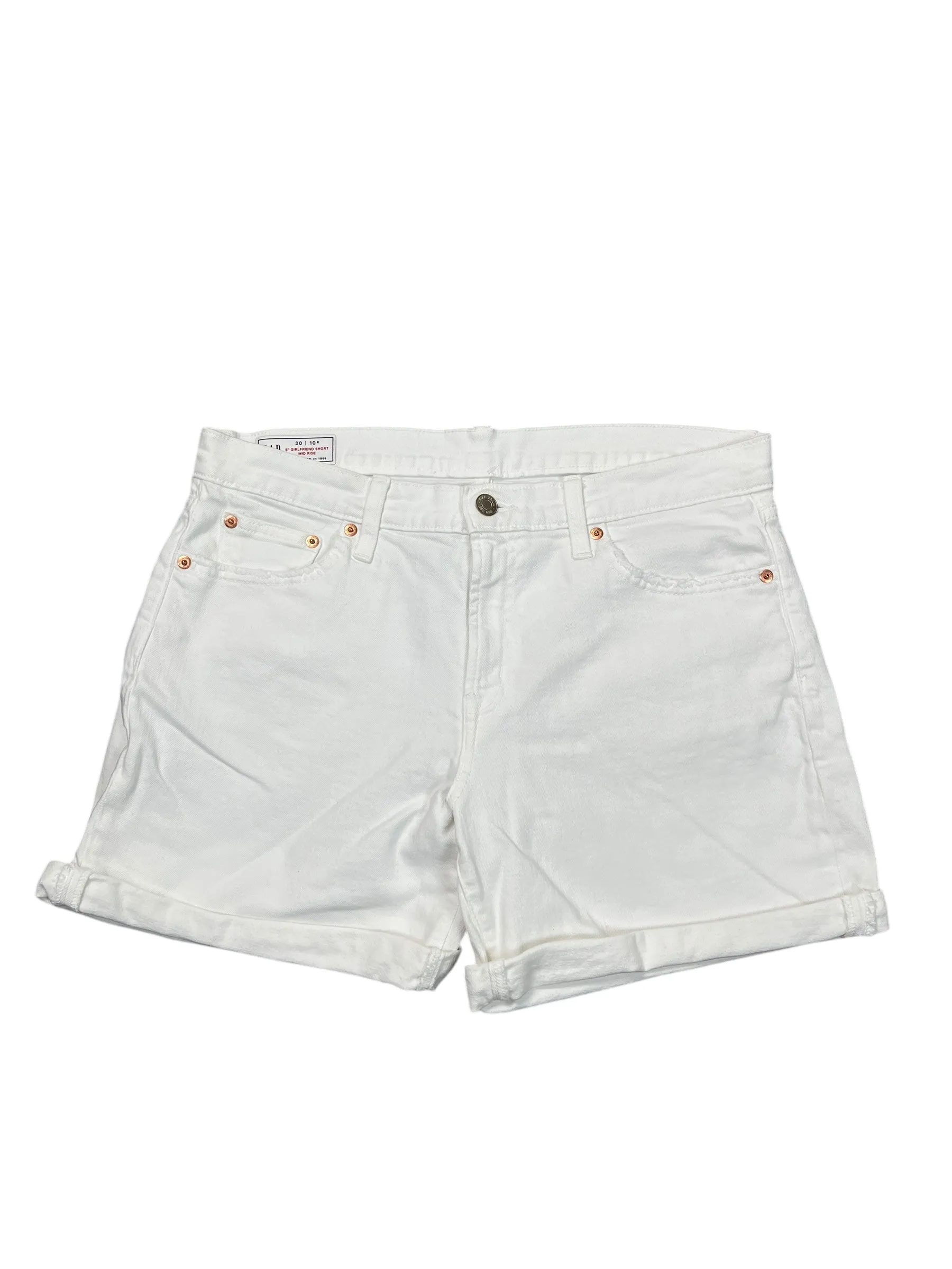 Shorts By Gap In White Denim, Size:M