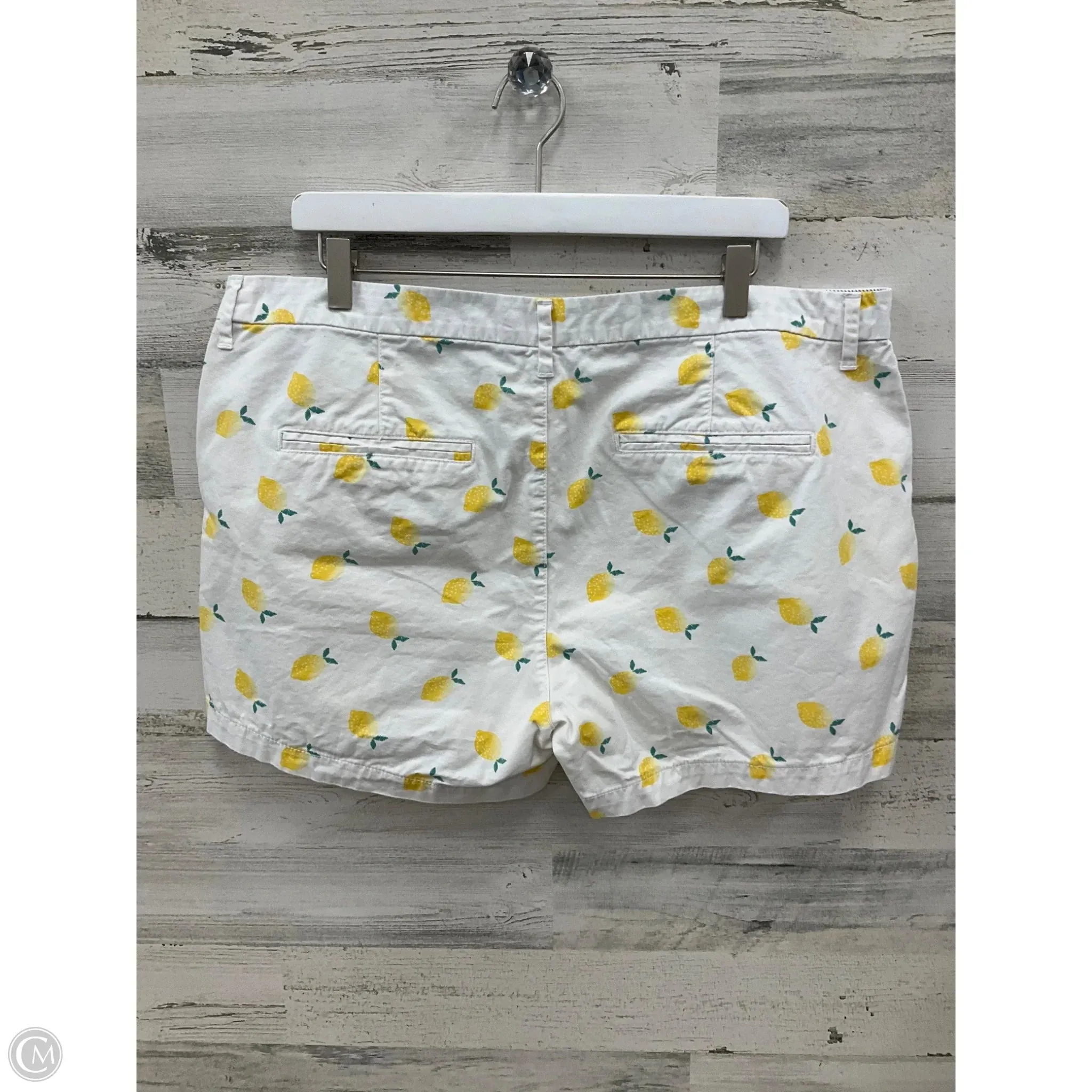 Shorts By Old Navy In White & Yellow, Size: 14