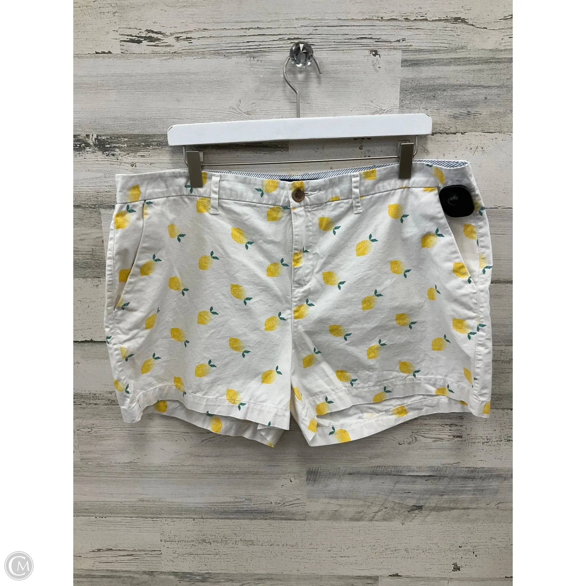 Shorts By Old Navy In White & Yellow, Size: 14