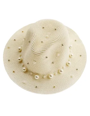 St. Barths La Robe Pearl Embellished Sun Hat