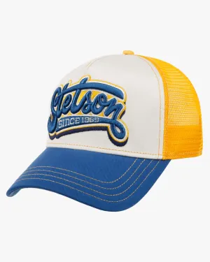 Stetson Lettering Trucker Cap - Blue / White