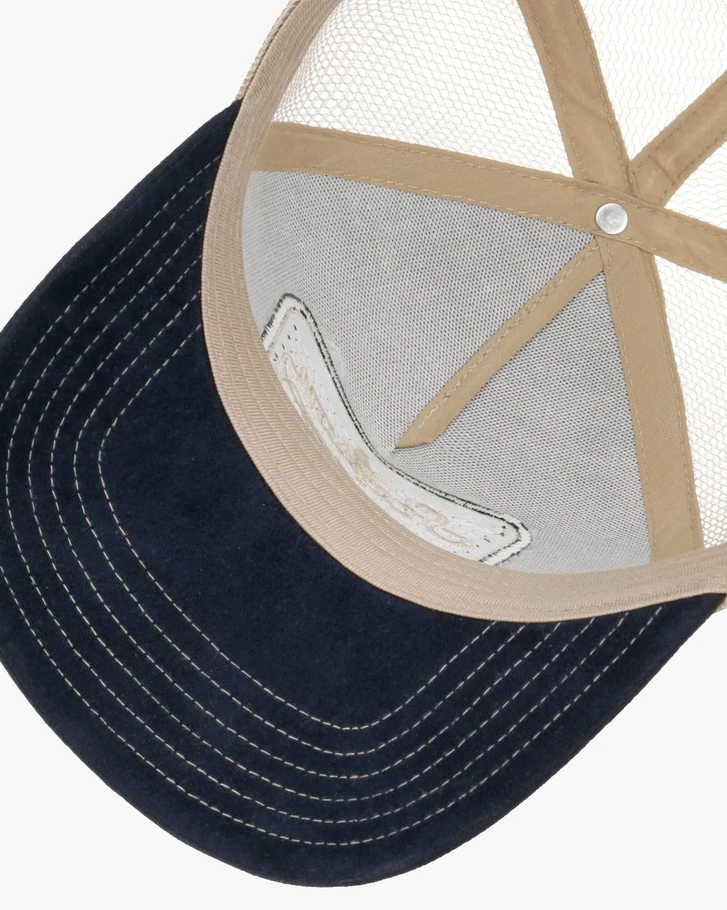 Stetson Spark Plug Trucker Cap - Navy / Rust Orange
