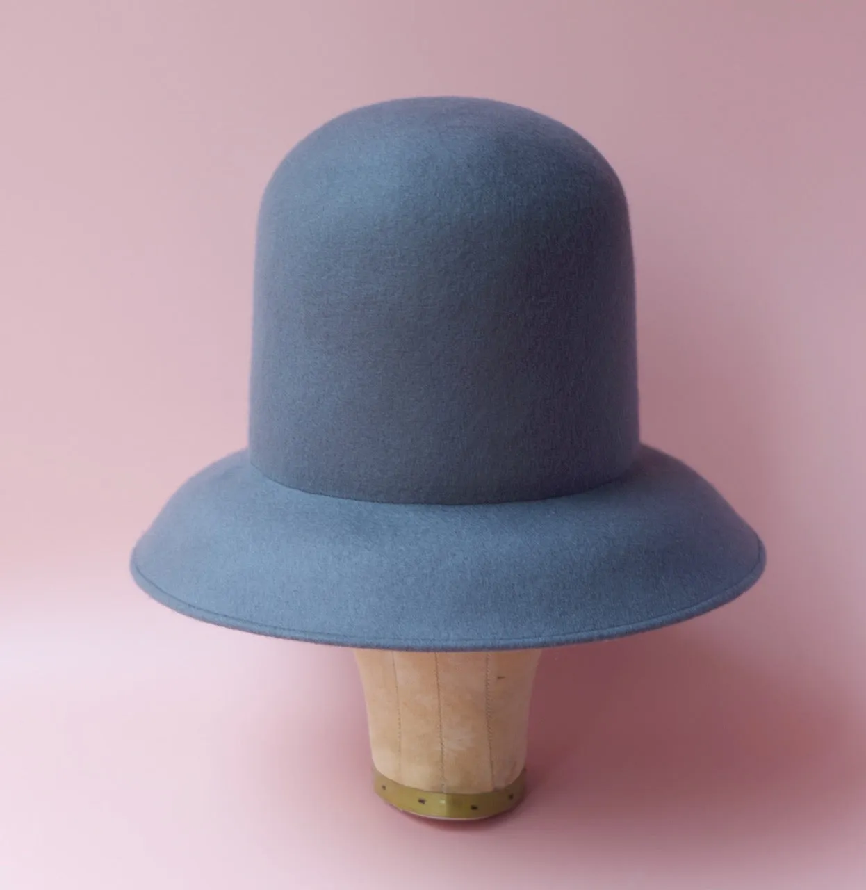 Tall Bowler Hat - Soft Gray