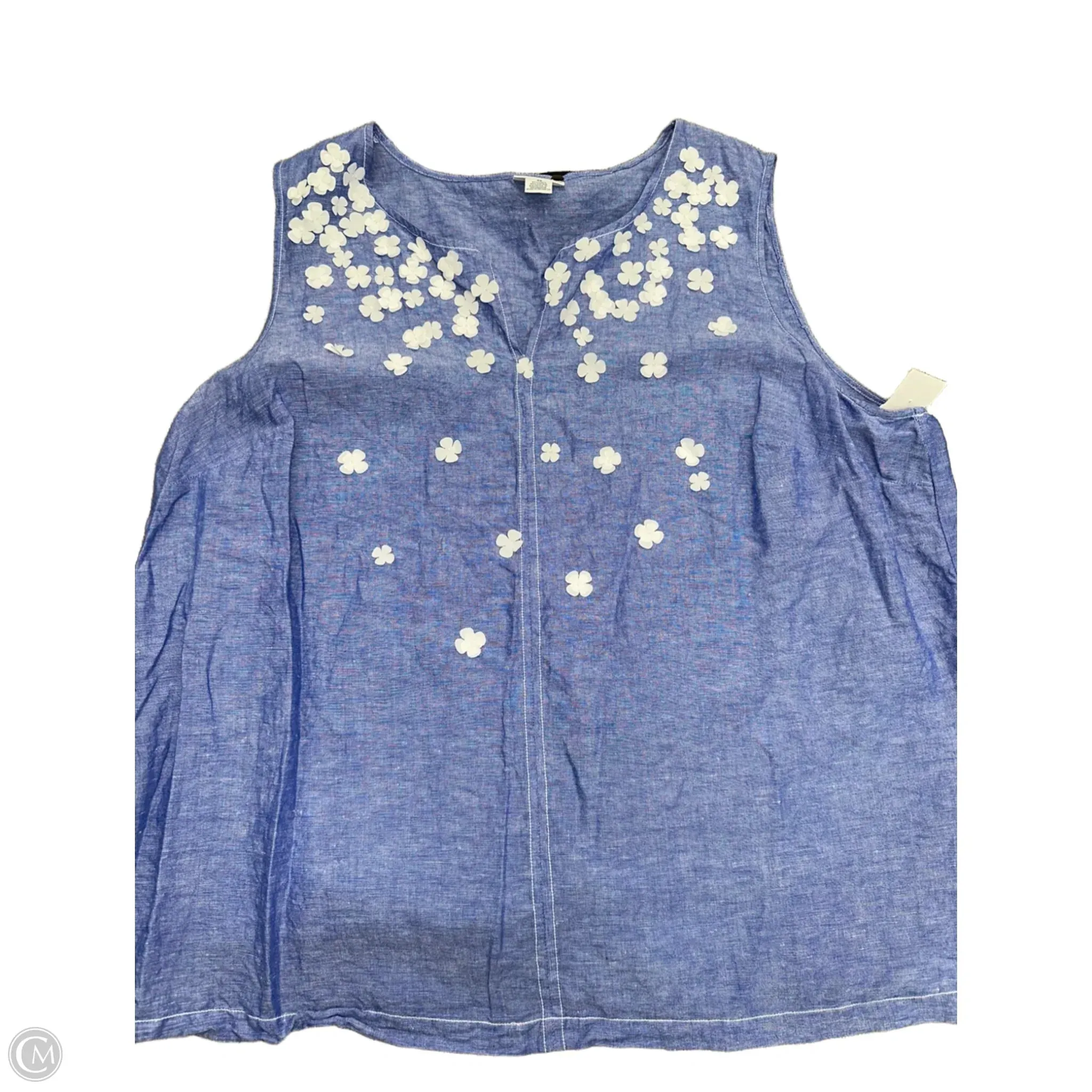 Tank Top By Liz Claiborne In Blue, Size: 3x