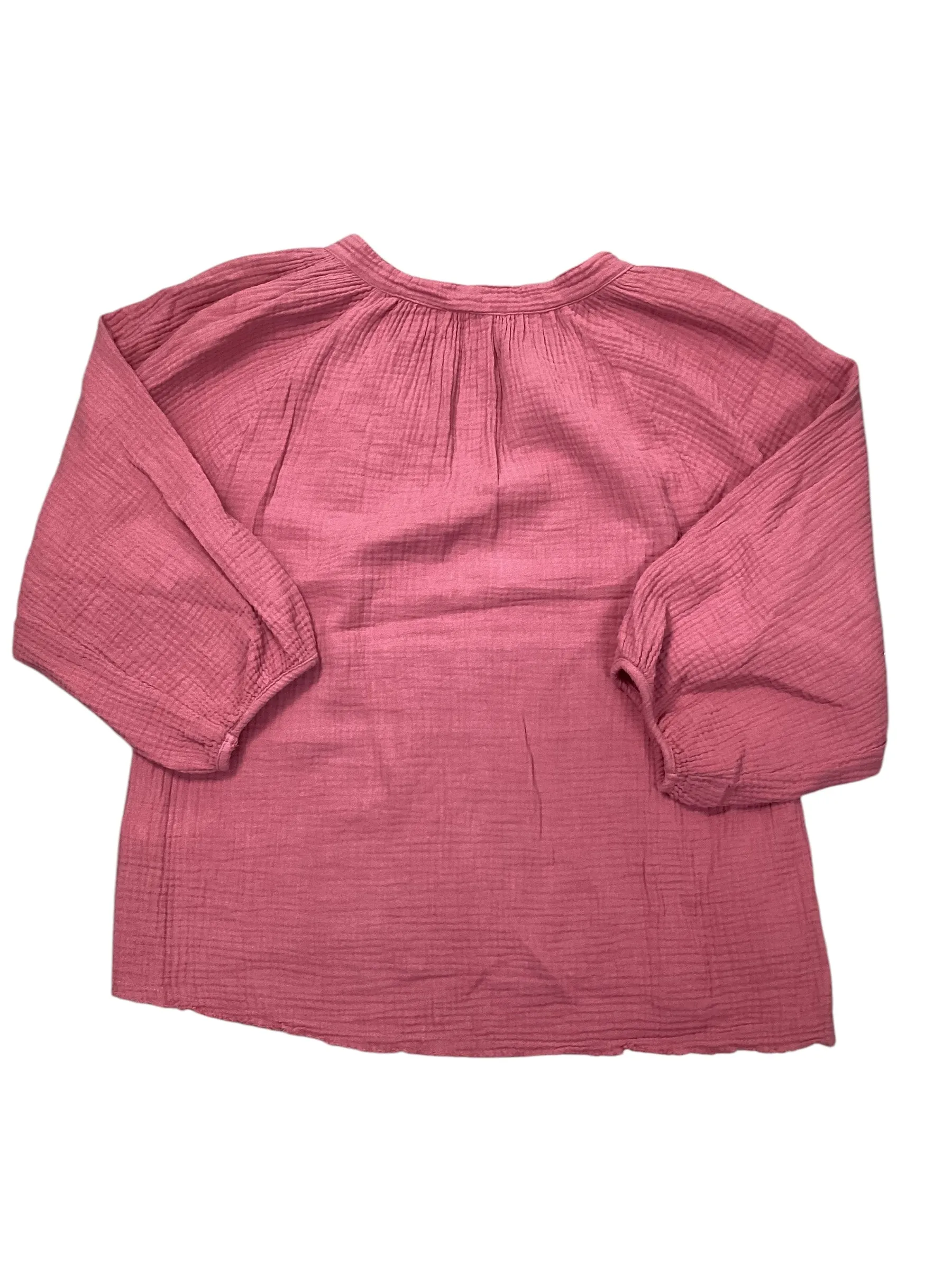 Top 3/4 Sleeve By Nation In Pink, Size:Xs