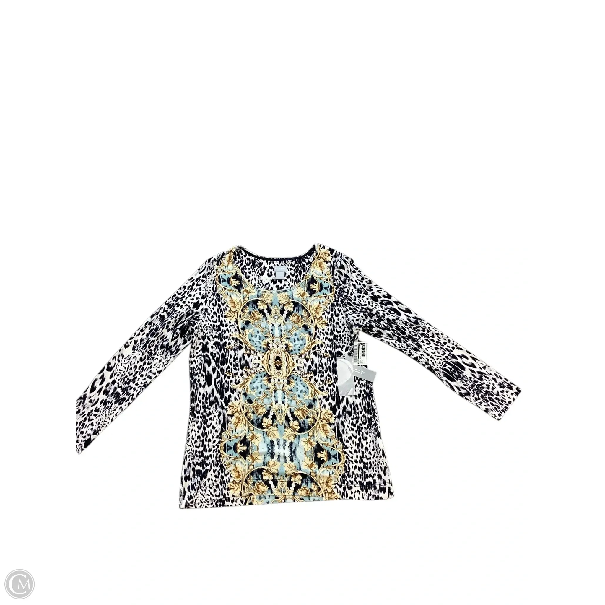 Top Long Sleeve By Chicos In Animal Print, Size: M