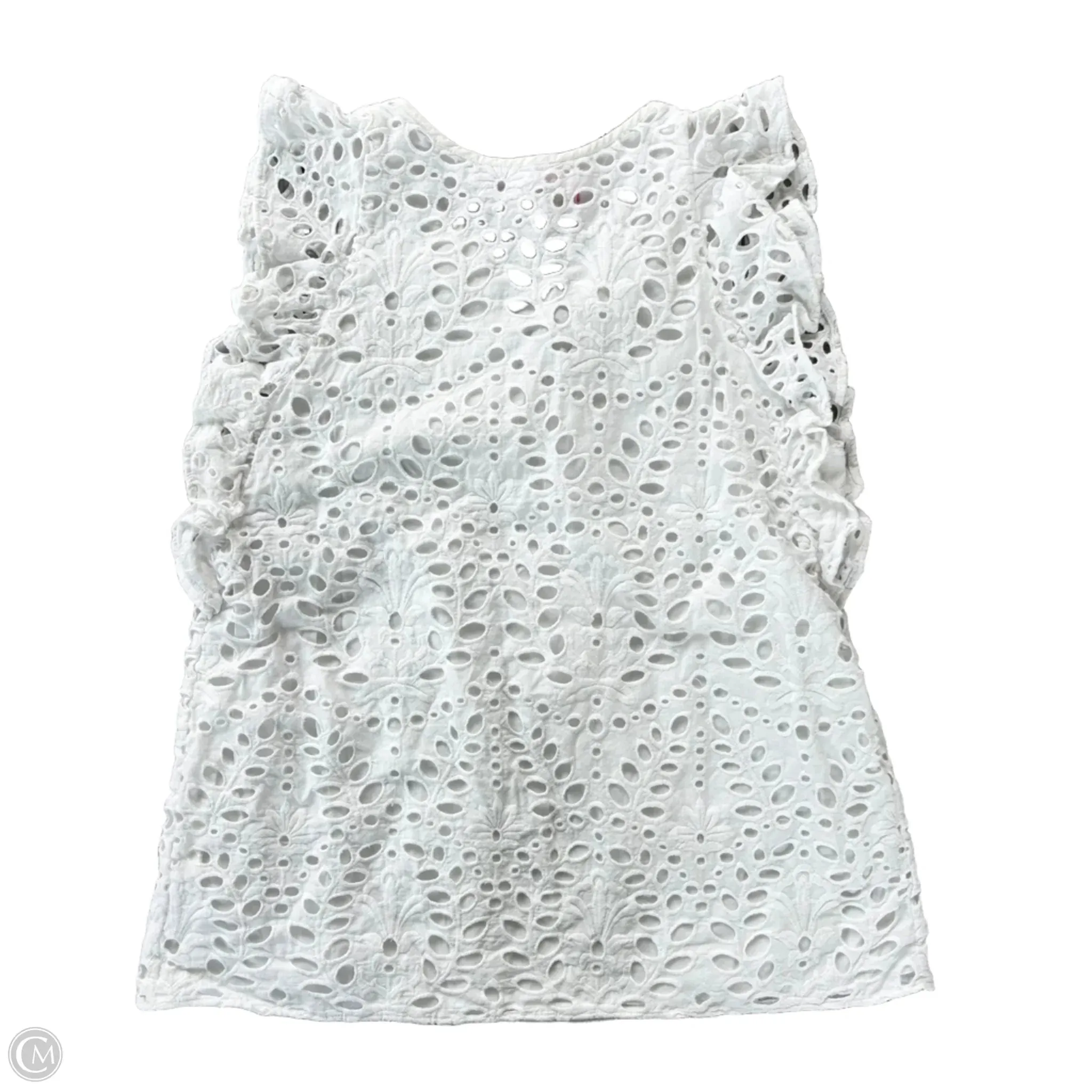 Top Short Sleeve Designer By Lilly Pulitzer In White, Size: S